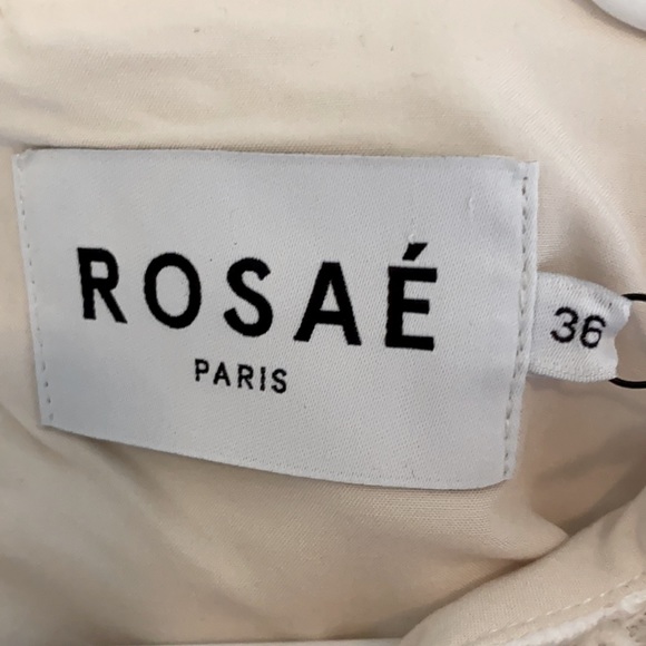 Rosaé Paris White Cotton Embroidered Blouse Size 36 - Picture 5 of 7
